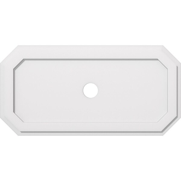Ekena Millwork Emerald Architectural Grade PVC Ceiling Medallion, 36"W x 18"H x 3"ID x 12 1/2"C x 1"P, One-Piece CMP36X18ED-03000 - main